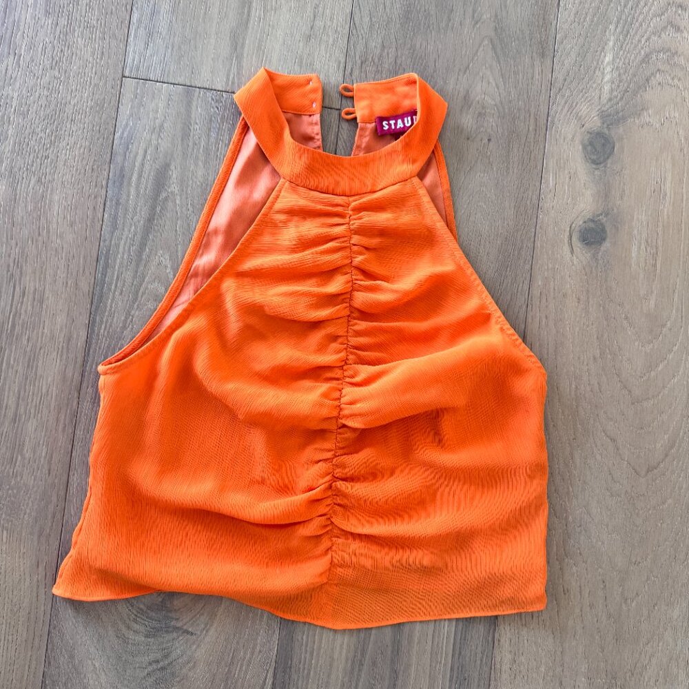 Lightly worn STAUD orange halter top